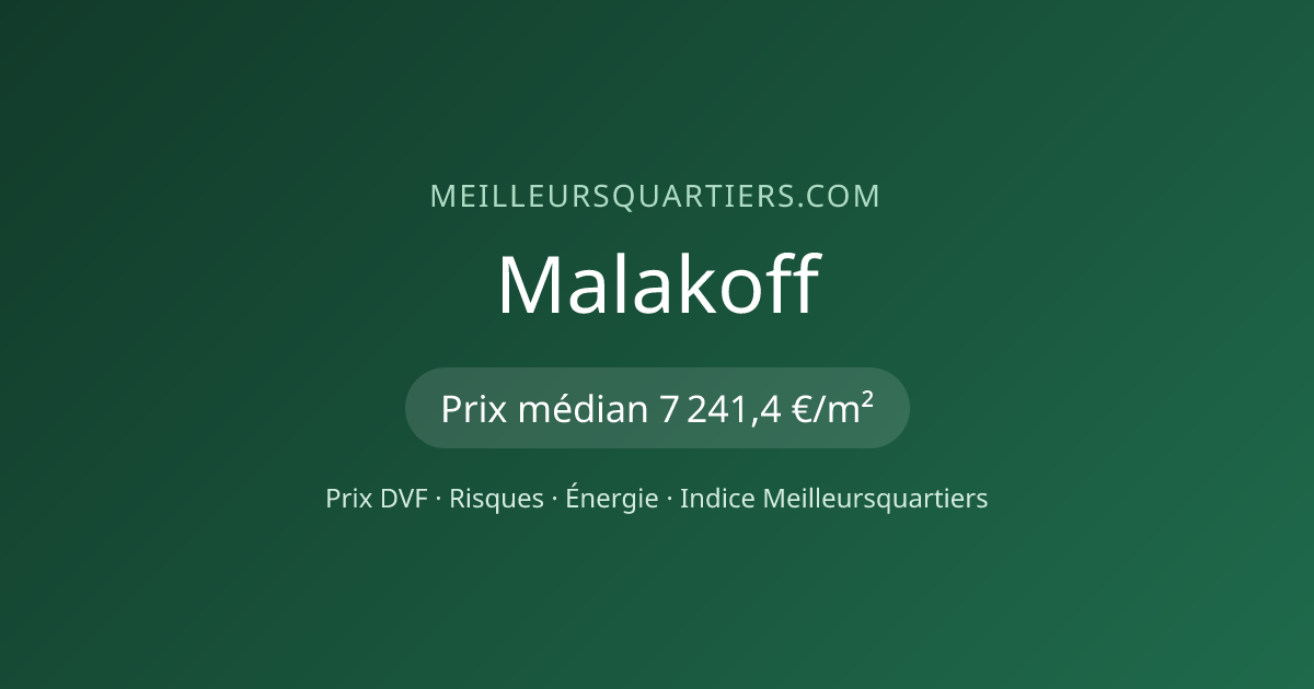 Malakoff en 2026 — prix immobilier, quartiers et risques